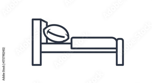 Illustration of a person sleeping in bed, depicting rest, relaxation, and the importance of a good nights sleep