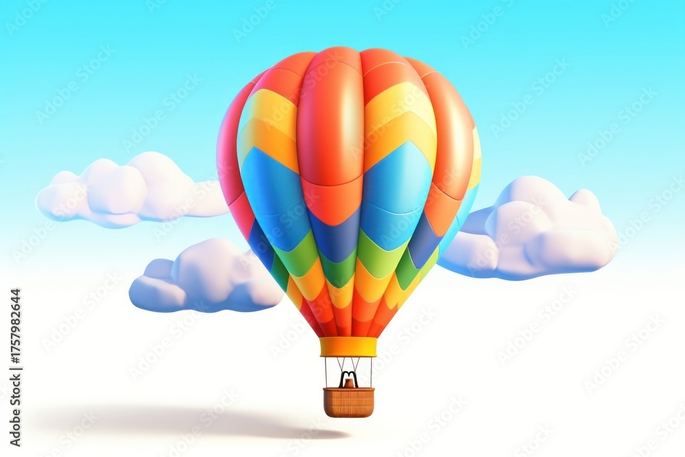 Naklejka premium Balloon aircraft vehicle cartoon.