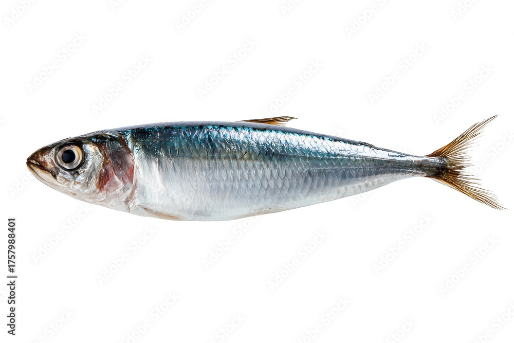 Obraz premium Sardine fish isolated on transparent background - Cut out design element
