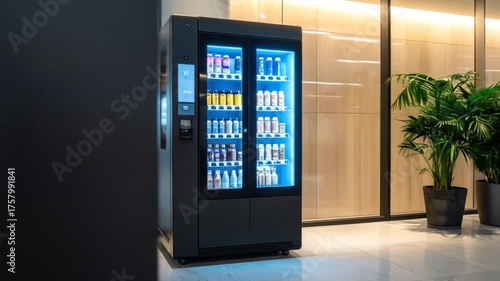 Modern Office Vending Machine in a Contemporary Workspace