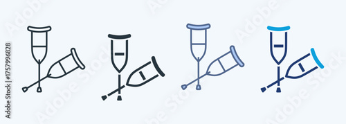 Crutch Icon Multiple Style