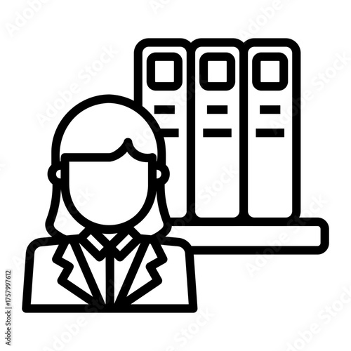 librarian Line Icon