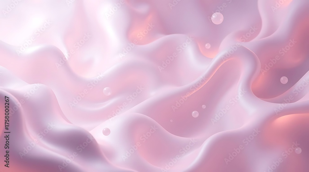 Obraz premium Soft pink and purple silk fabric texture with flowing wave pattern and light.