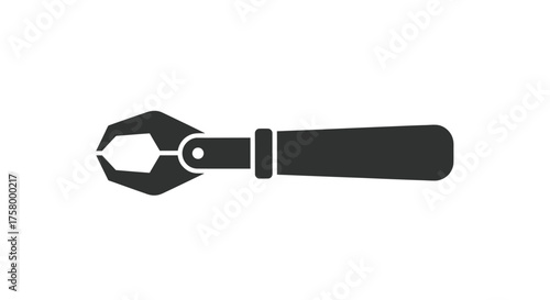 Silhouette of a Black Nail Clipper Tool.