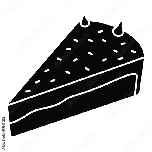 birthday cake slice with frosting and sprinkles