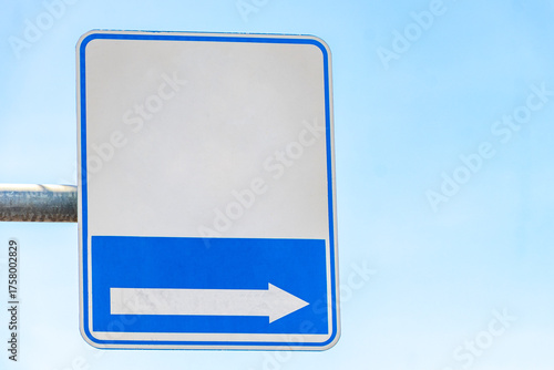 Evacuation route arrow beach direction sign signs Patong Phuket Thailand.