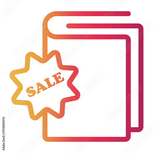 sale Line Gradient Icon
