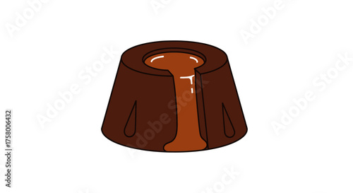 Delicious Chocolate Lava Cake with Molten Caramel Center.