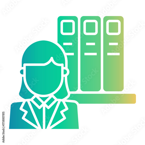 librarian Gradient icon