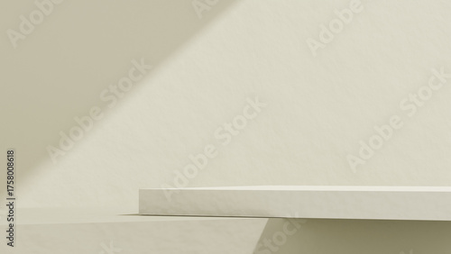 Abstract stone surface and sunlight gradient forming a peaceful, natural aesthetic backdrop for modern home decor or skincare branding.