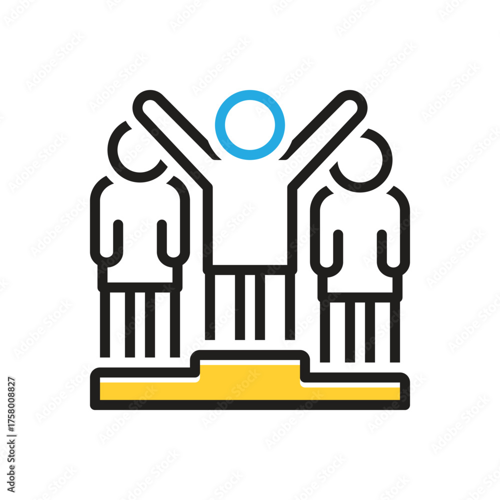 Fototapeta premium Multi color icon for competition