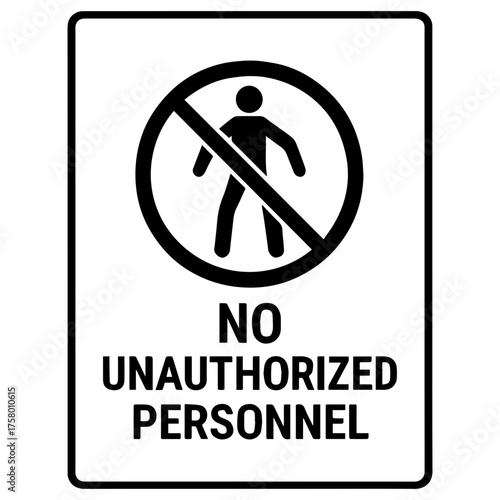 Authorized personnel only icon with transparent background — representing restricted access, workplace safety, or security area.
