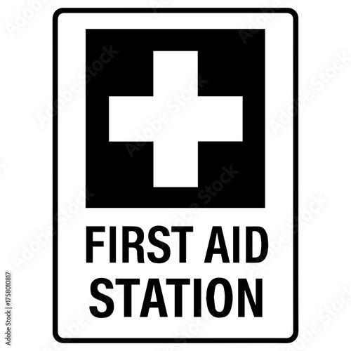 First aid station icon with transparent background — representing medical assistance, emergency care, or workplace safety.
