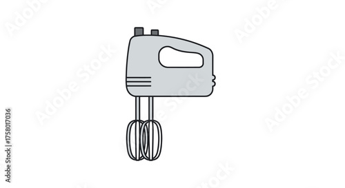 Modern Electric Hand Mixer with Two Beaters for Baking.