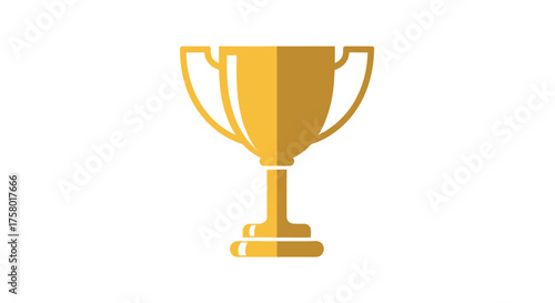 Champions golden trophy cup award for first place winner.