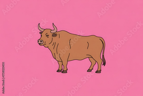 3d rendered illustration of a bull