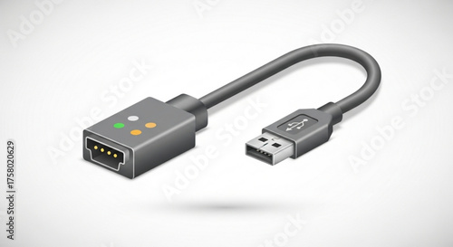 Usb adapter with a black cable