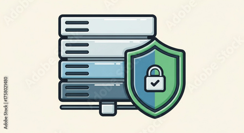 Server stack with security shield