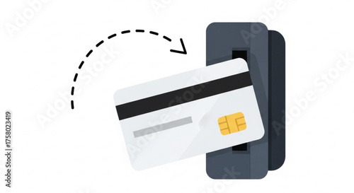 Credit card tap on card reader machine for payment