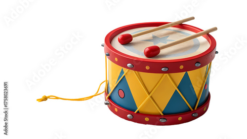 Colorful Children's Toy Drum & Drumsticks - Musical Percussion Instrument