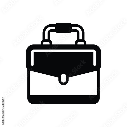 Black solid icon for lawyer briefcase