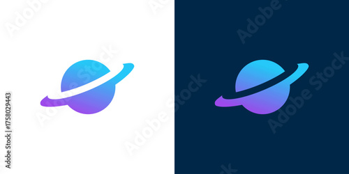 Digital Planet Tecnology logo icon vector illustration