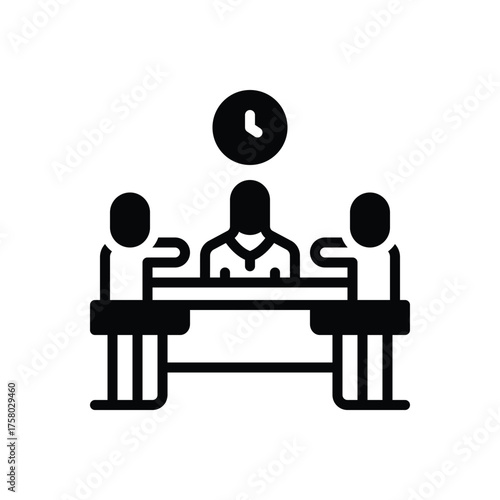 Black solid icon for defense attorney