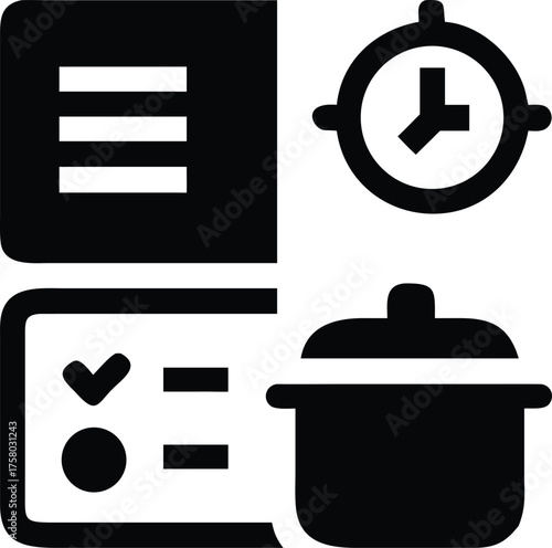 recipe icons  cooking pot  ingredient checklist  m.eps
