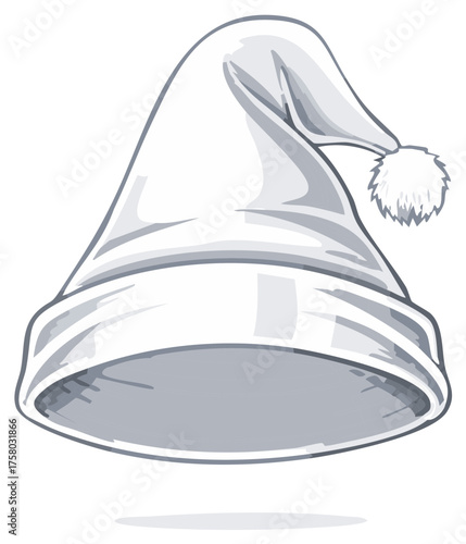 Illustration of a sleeping cap. Night cap vector design. Soft textile cap, drawing art of headdress for sleeping.