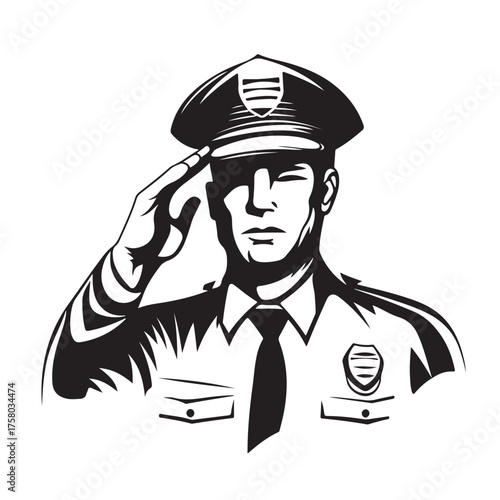 saluting army soldier Silhouette