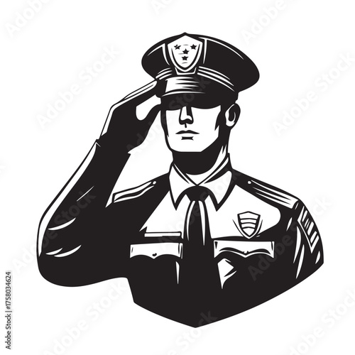 saluting army soldier Silhouette