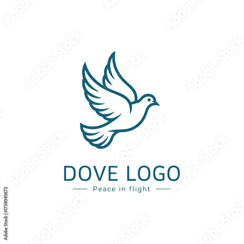 Dove Bird Logo Design – Peace, Freedom, Nature, and Spiritual Symbol Vector Icon