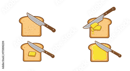 Spreading butter on toast A visual step by step demonstration