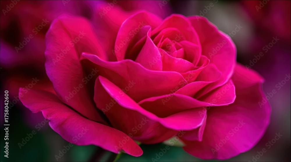 Naklejka premium Blooming rose close-up botanical garden macro photography vibrant colors natural setting beauty and nature