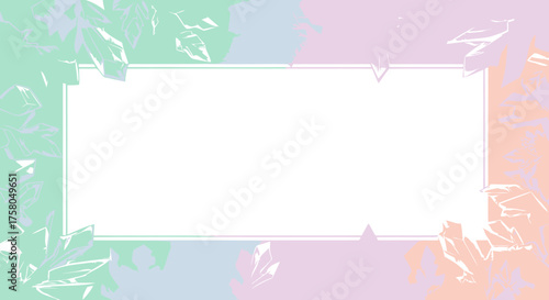 Pastel Gradient Crystal Frame with White Space