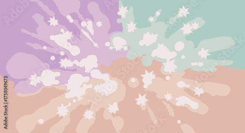 Abstract Pastel Starburst Bokeh Background