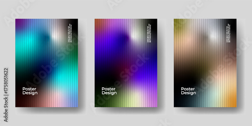 Abstract glass texture background with holographic ripple effect, iridescent prism waves, metallic gradient, luminous pastel glow, futuristic digital art design, modern liquid glass poster template