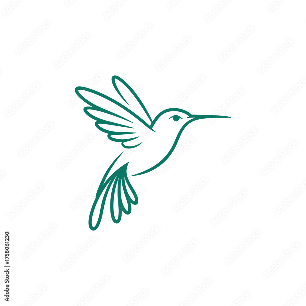 Fototapeta premium Hummingbird Logo Design – Nature, Freedom, and Elegant Bird Symbol Vector Icon