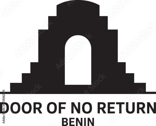 Door of No Return Benin Silhouette Vector Design African Slave Trade Memorial Icon