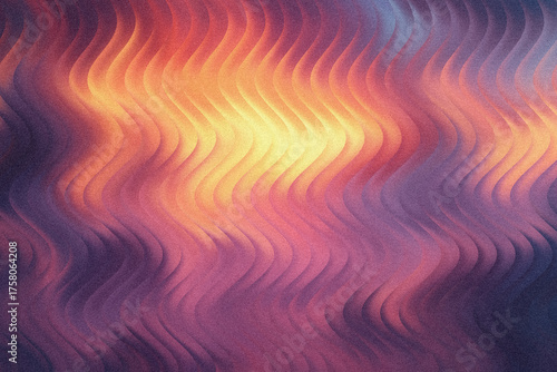 Vibrant abstract wavy pattern with warm and cool color blends