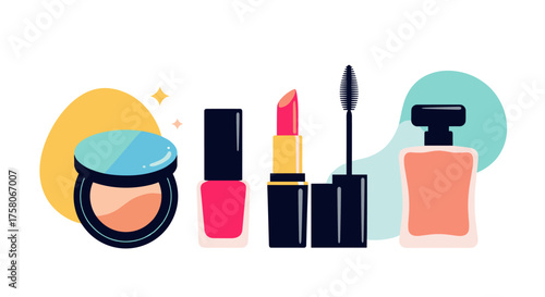 Beautiful makeup products for personal grooming and enhancing facial features.
