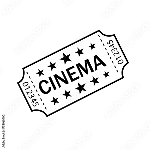 Template, logo of black and white ticket icon.