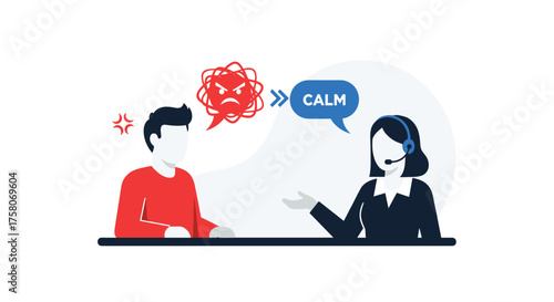 Customer service agents de-escalating angry customer complaints with calm communication techniques for better resolution