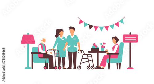 Caring for Elderly Individuals in a Comfortable Social Setting