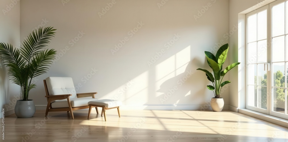 Fototapeta premium Bright, airy design studio with natural light, work, workspace