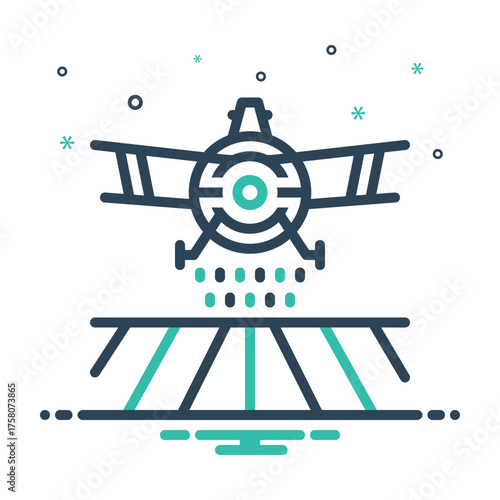 Mix icon for crop dusting