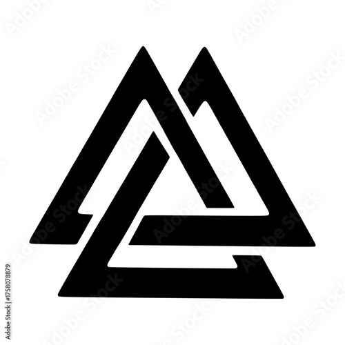 Minimalist download high resolution valknut symbol vector graphic representing norse mythology and pagan traditions art vacter Vacter
