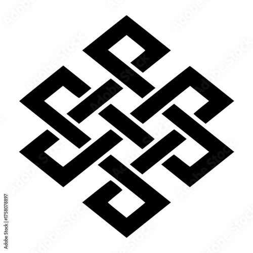 Minimalist download the endless knot vector image for your design projects a symbol of buddhism and good luck charm vacter Vacter