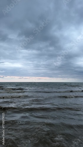 storm clouds over the sea