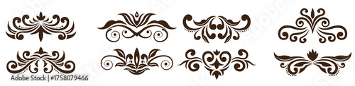 set of cartouche vector 